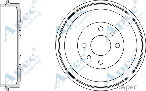 APEC BRAKING stabdžių būgnas DRM9522